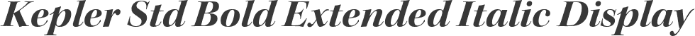 Kepler Std Bold Extended Italic Display