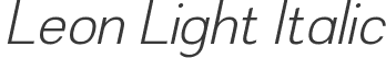 Leon Light Italic