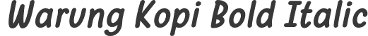 Warung Kopi Bold Italic