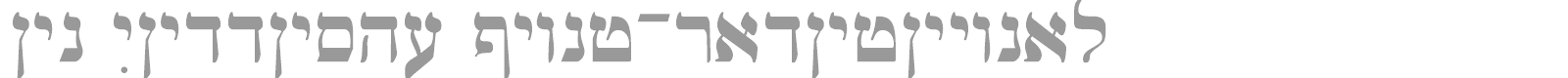 Ain Yiddishe Font-Traditional font preview