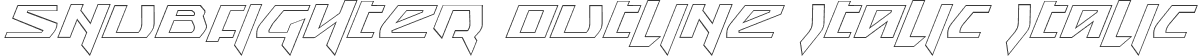 Snubfighter Outline Italic Italic