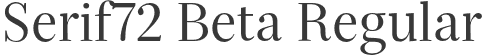 Serif72 Beta Regular