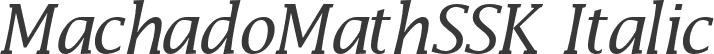 MachadoMathSSK Italic