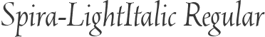 Spira-LightItalic Regular