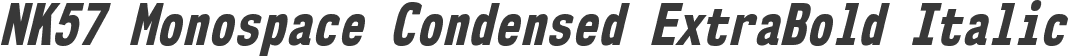 NK57 Monospace Condensed ExtraBold Italic