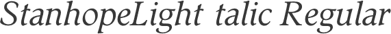 StanhopeLightItalic Regular