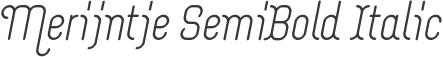 Merijntje SemiBold Italic