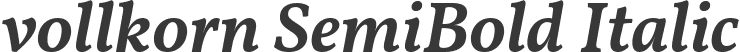 vollkorn SemiBold Italic