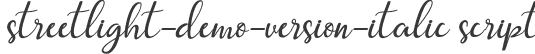 streetlight-demo-version-italic script