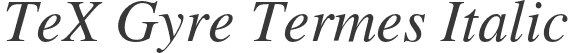 TeX Gyre Termes Italic