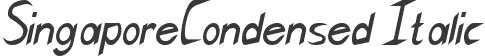 SingaporeCondensed Italic