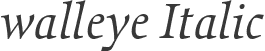 walleye Italic