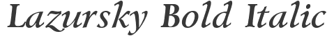 Lazursky Bold Italic