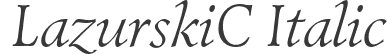 LazurskiC Italic