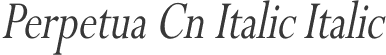 Perpetua Cn Italic Italic