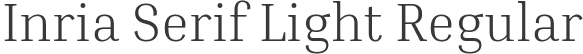 Inria Serif Light Regular