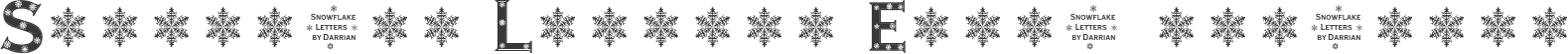 Snowflake Letters Extra-expanded