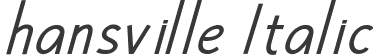 hansville Italic