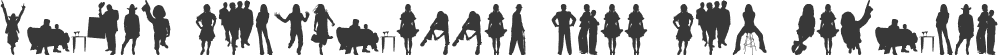 Human Silhouettes Free Six Regular