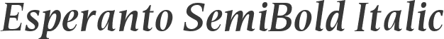 Esperanto SemiBold Italic