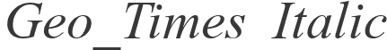 Geo_Times  Italic