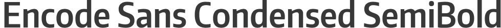 Encode Sans Condensed SemiBold