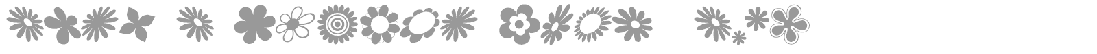 Saru's Flower Ding font preview