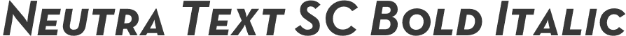 Neutra Text SC Bold Italic