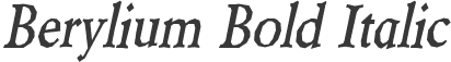 Berylium Bold Italic