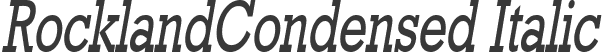 RocklandCondensed Italic