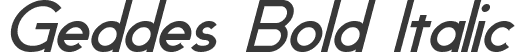 Geddes Bold Italic