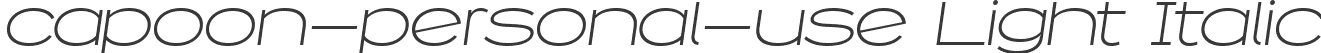 capoon-personal-use Light Italic