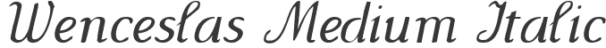 Wenceslas Medium Italic