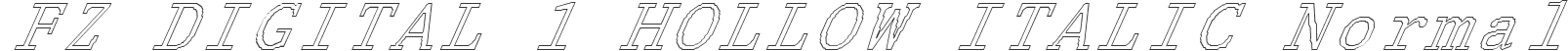 FZ DIGITAL 1 HOLLOW ITALIC Normal