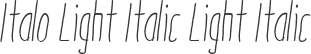 Italo Light Italic Light Italic