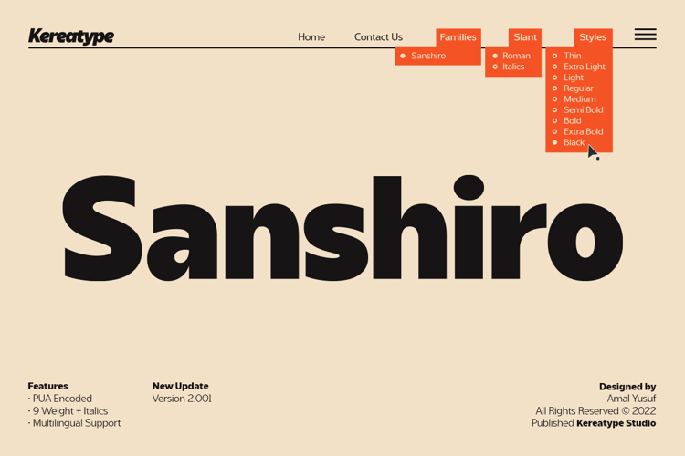 Sanshiro Font