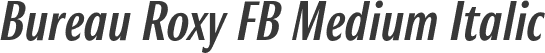 Bureau Roxy FB Medium Italic