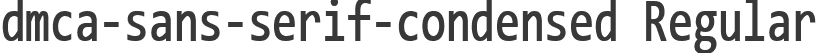 dmca-sans-serif-condensed Regular