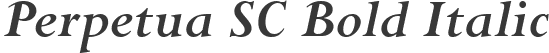 Perpetua SC Bold Italic