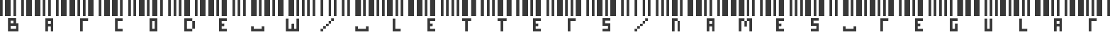 Barcode w/ Letters/Names Regular