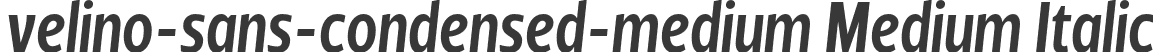 velino-sans-condensed-medium Medium Italic
