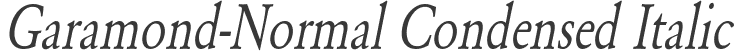 Garamond-Normal Condensed Italic