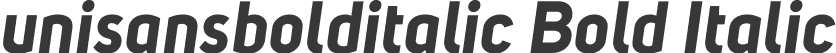 unisansbolditalic Bold Italic