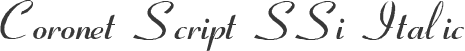 Coronet Script SSi Italic