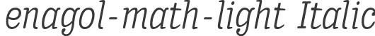enagol-math-light Italic