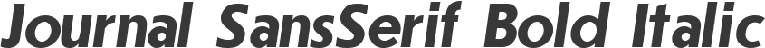Journal SansSerif Bold Italic