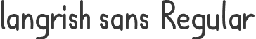 langrish-sans Regular