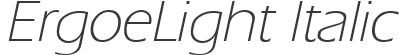 ErgoeLight Italic