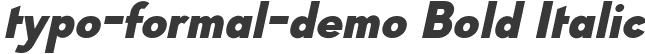 typo-formal-demo Bold Italic