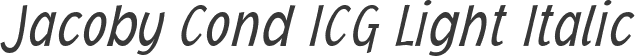 Jacoby Cond ICG Light Italic